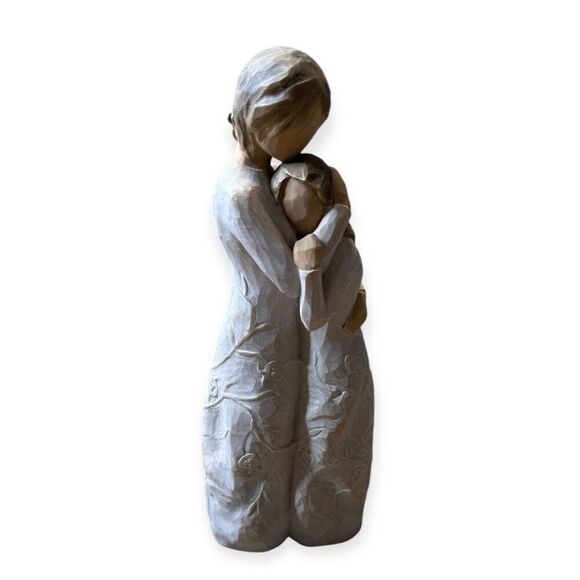 Willow Tree Beige Polyresin Abstract Mother and Daughter Figurine Sculpture - Picture 1 of 3